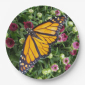 Monarch Butterfly farbenfrohe Blumenpapierplatte Pappteller (Vorderseite)