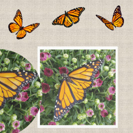 Monarch Butterfly Farbenfrohe Gartenanlage Serviette