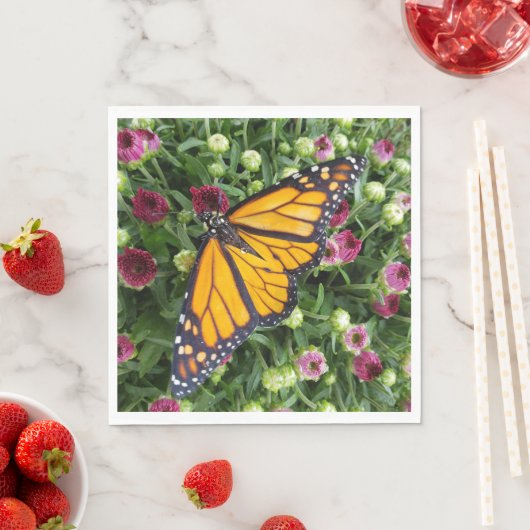 Monarch Butterfly Farbenfrohe Gartenanlage Serviette (Beispiel)