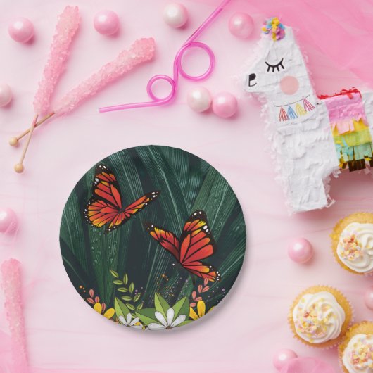 Monarch Butterfly Feb 6_21 Pappteller (Party)