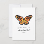 Monarch Butterfly Flat card Gott ist in ihr (Vorderseite)