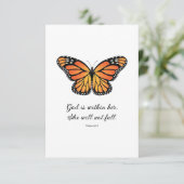Monarch Butterfly Flat card Gott ist in ihr (Stehend Vorderseite)