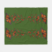 Monarch Butterfly Fleece Blanket (dunkelgrün) (Vorderseite (Horizontal))