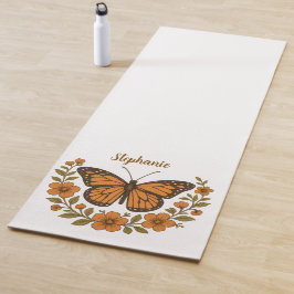 Monarch Butterfly Floral Yoga Mat Yogamatte