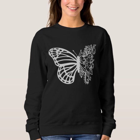 Monarch Butterfly Flower Insect Collector Entomolo Sweatshirt (Vorderseite)