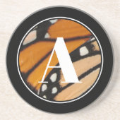 Monarch Butterfly Flügel Initial Orange und Black Getränkeuntersetzer (Vorne)