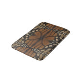 Monarch Butterfly Flügel Nah-Up-Muster Badematte (Schrägansicht)