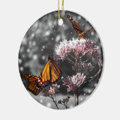 Monarch Butterfly Foto Atemberaubend ADD TEXT Keramik Ornament (Links)
