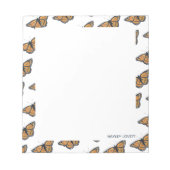 Monarch Butterfly Fügen Sie Ihren Namen Notepad hi Notizblock (Vorderseite)