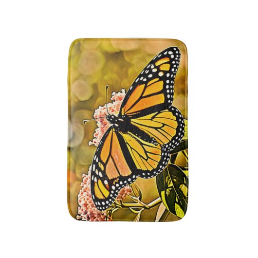  Monarch Butterfly Garden Art Badematte (Vorderseite Vertikal)