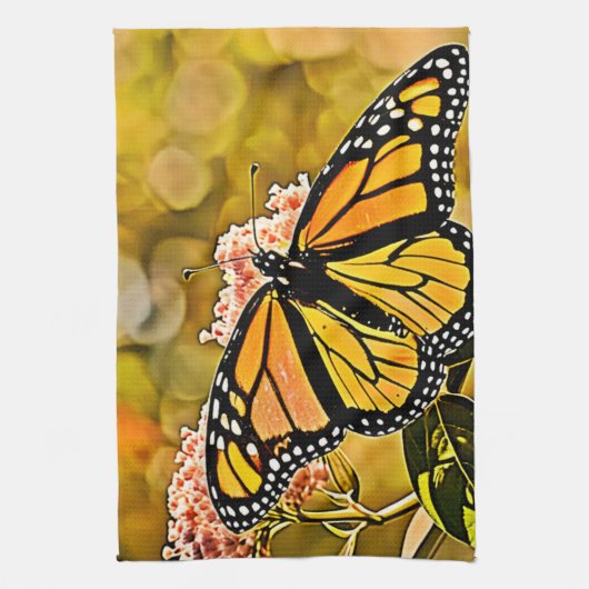  Monarch Butterfly Garden Art Geschirrtuch (Vertikal)