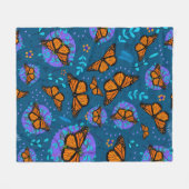 Monarch Butterfly Garden Fleecedecke (Vorderseite (Horizontal))