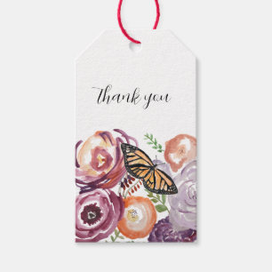 Monarch Butterfly Garden Painting Gift Tags Geschenkanhänger