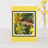 MONARCH BUTTERFLY - GEBURTSTAGSKARTE KARTE (Gelbe Blume)