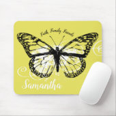 Monarch Butterfly Gelb Inspiration Mousepad (Mit Mouse)