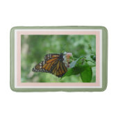 Monarch Butterfly Geometric Blush Pink GreenFILL Badematte (Vorderseite)