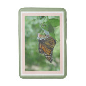 Monarch Butterfly Geometric Blush Pink GreenFILL Badematte (Vorderseite Vertikal)