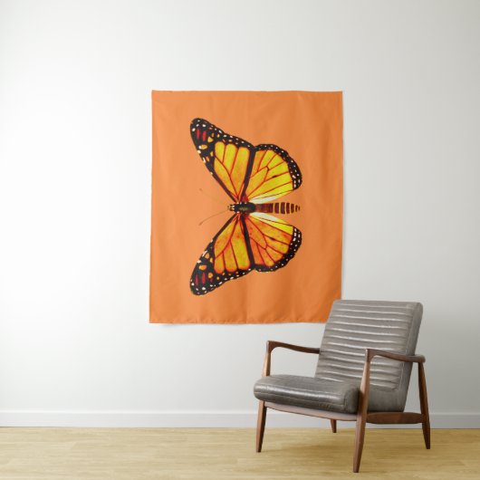 Monarch Butterfly, Golden Orange und Black Wandteppich (Beispiel)