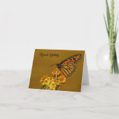 Monarch Butterfly Greeting Card Dankeskarte (Vorderseite)
