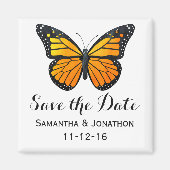 Monarch Butterfly Hochzeit rettet das Datum Magnet (Vorne)