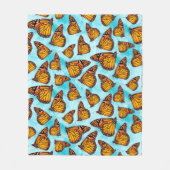 Monarch Butterfly Illustration über Wolken Fleecedecke (Vorderseite)