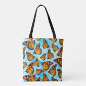 Monarch Butterfly Illustration über Wolken Tasche (Rückseite)
