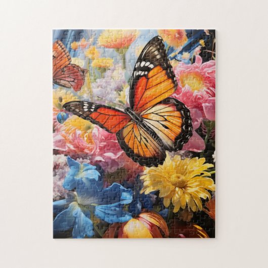 Monarch Butterfly im Garten Puzzle (Vertikal)