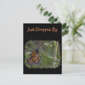 Monarch Butterfly im Gras Postkarte (Stehend Vorderseite)