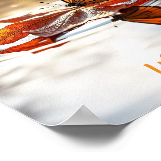 Monarch Butterfly im Herbst Poster (Ecke)