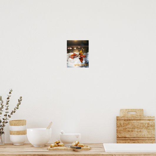 Monarch Butterfly im Herbst Poster (Küche)