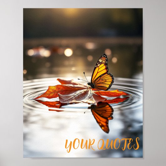 Monarch Butterfly im Herbst Poster (Vorne)