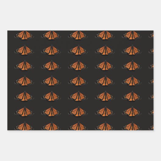 Monarch Butterfly im Schlüssel von Orange Geschenkpapier Set (Vorderseite 3)