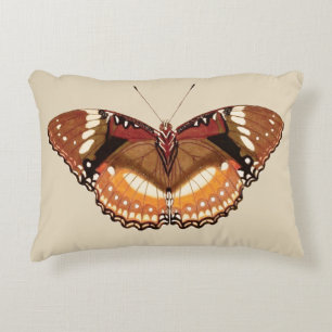 Monarch Butterfly in Braun, Rost und Creme Dekokissen