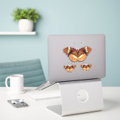 Monarch Butterfly in Brown, Rost und Creme Aufkleber (Laptop auf Schreibtisch)