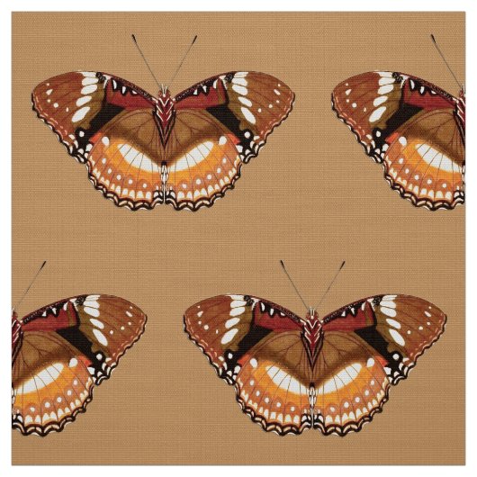 Monarch Butterfly in Brown, Rost und Creme Stoff (Muster)