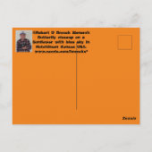 Monarch Butterfly in der Nähe einer Sonnenblume Postkarte (Rückseite)