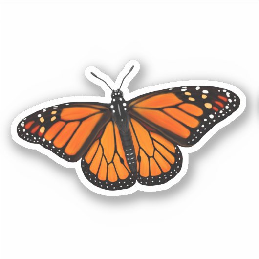 Monarch Butterfly Insect Vinyl Sticker (Vorderseite)