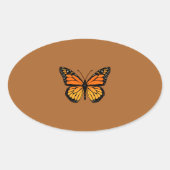 Monarch Butterfly Joy Ovaler Aufkleber (Vorderseite)
