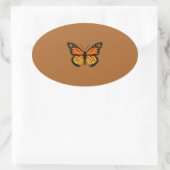 Monarch Butterfly Joy Ovaler Aufkleber (Tasche)