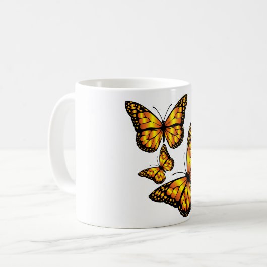 MONARCH BUTTERFLY KAFFEETASSE (Vorderseite Links)