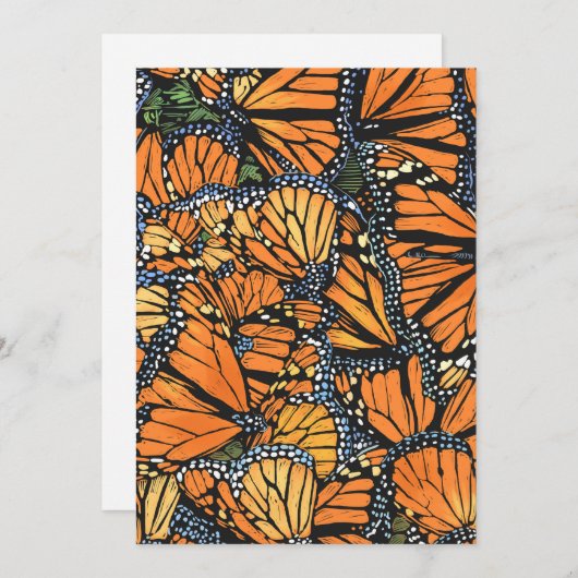 Monarch Butterfly-Karte Feiertagskarte (Vorne/Hinten)