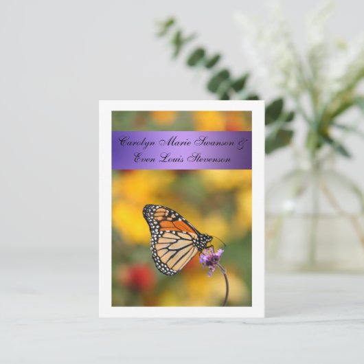 Monarch Butterfly-Karte Postkarte (Stehend Vorderseite)