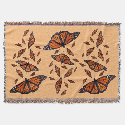 Monarch Butterfly-Keuchhuhn (Orange) Decke (Vorderseite)