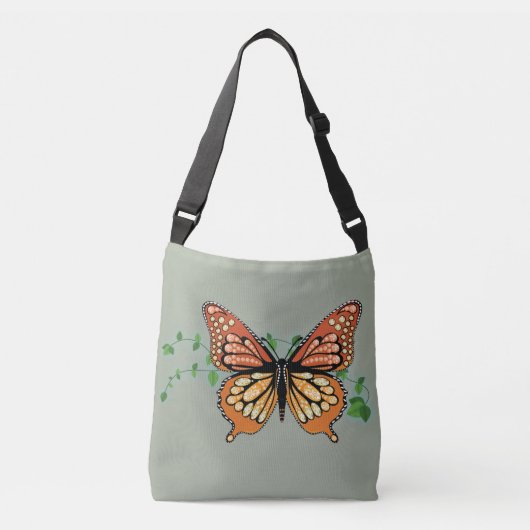 Monarch Butterfly Kristall Tote Tasche (Vorderseite)