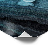 *~* Monarch Butterfly Künstlerische AQUAMARINE Blu Poster (Ecke)