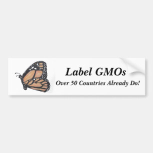 Monarch Butterfly "Label GMOs" Autoaufkleber