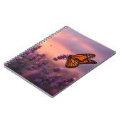 Monarch Butterfly Lavendel Sunset Notebook Notizblock (Linke Seite)