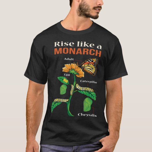 Monarch Butterfly Lifecycle Metamorphosis T-Shirt (Vorderseite)