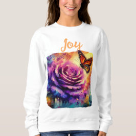 Monarch Butterfly Lila Rose Sunset Orange Sweatshirt