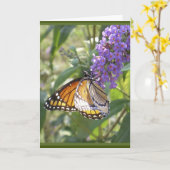 Monarch Butterfly Lobeskarte Karte (Gelbe Blume)